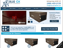 Tablet Screenshot of blueoxaircleaners.com